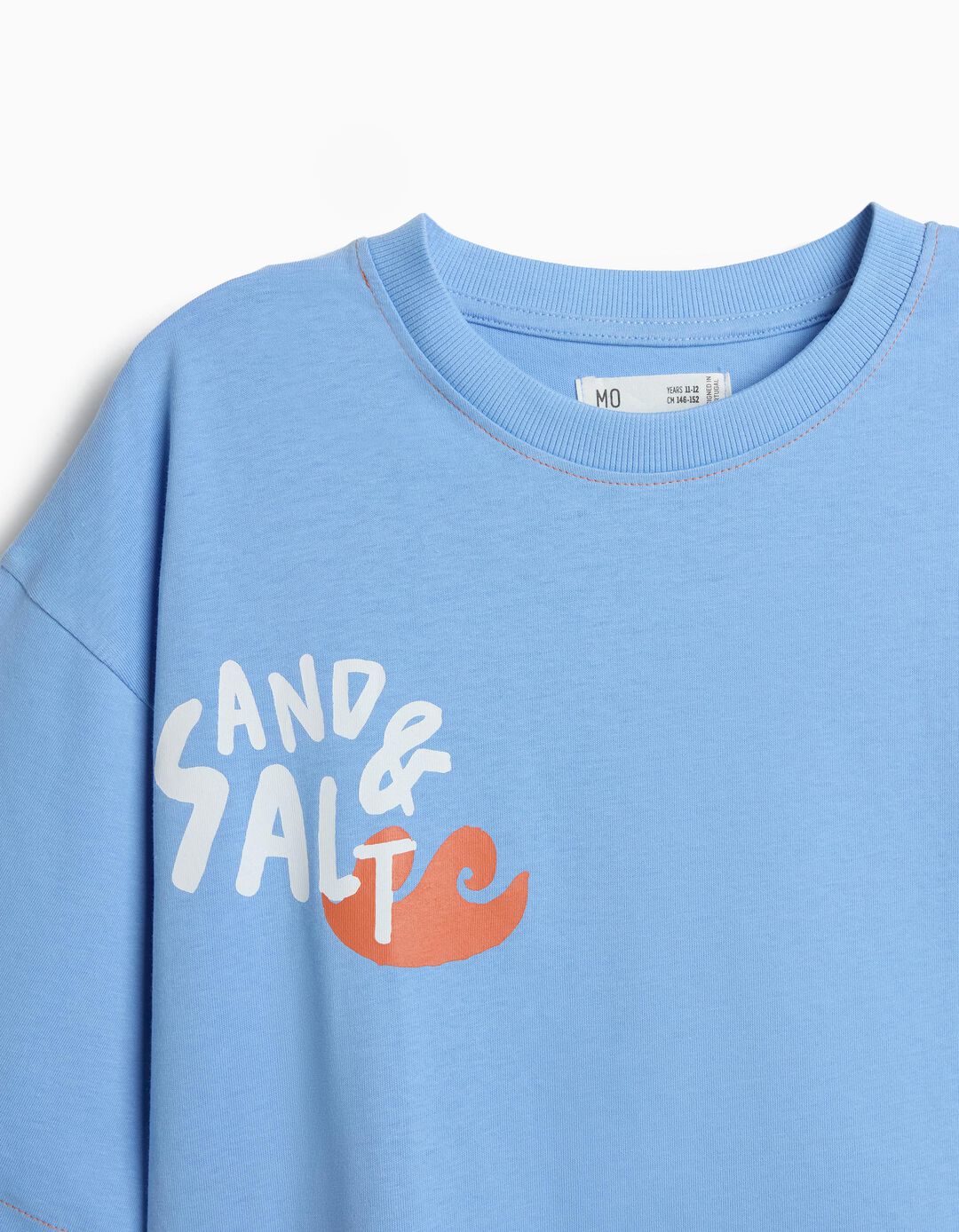 T-shirt Estampada, Menino, Azul