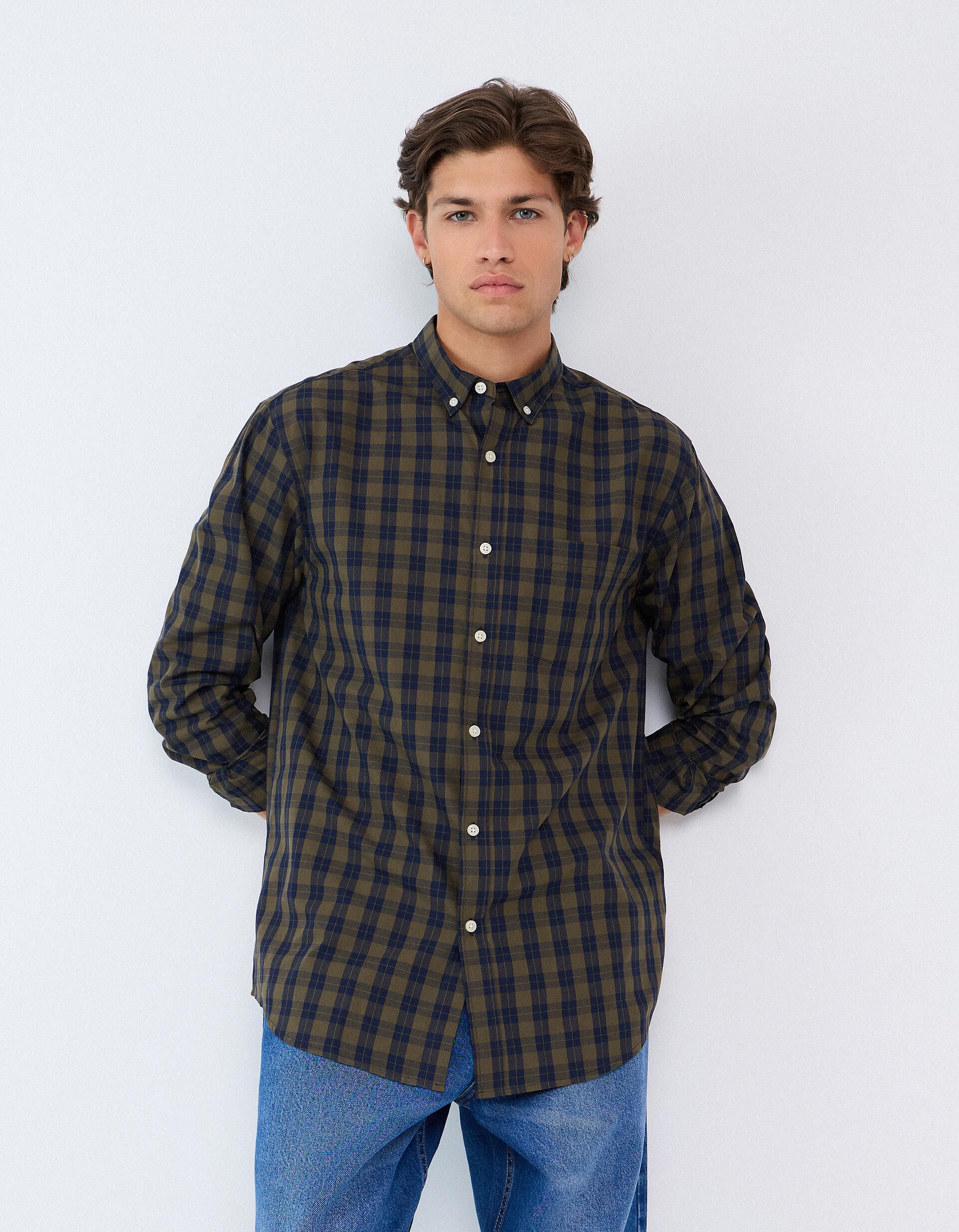 Comprar Online Camisa De Popelina, Homem, Verde Escuro