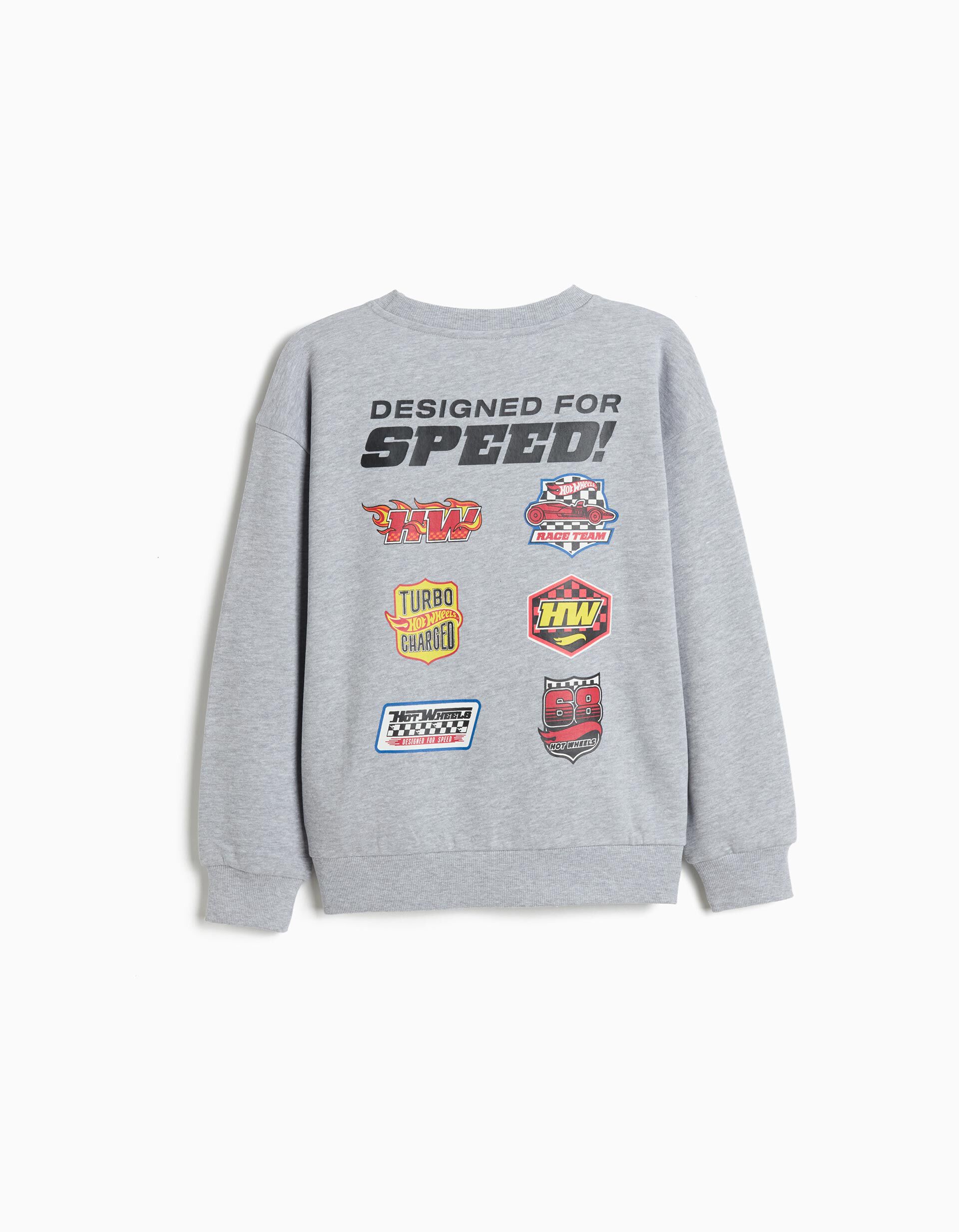 Comprar Online Sweatshirt de Felpa 'Hot Wheels', Menino, Cinzento Claro