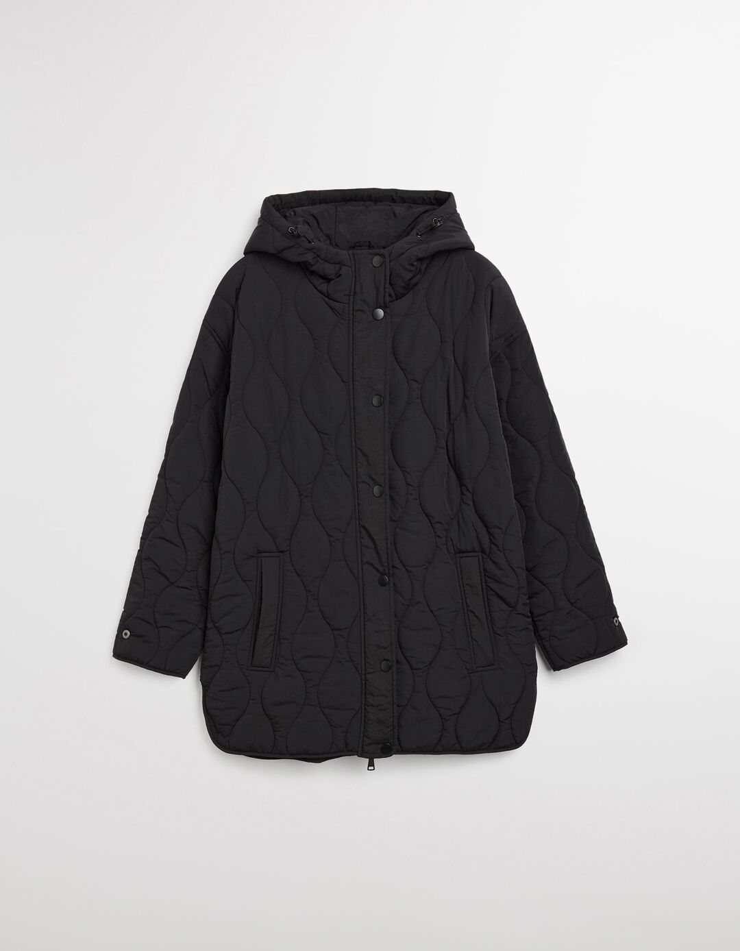 Parka Acolchoada, Mulher, Preto