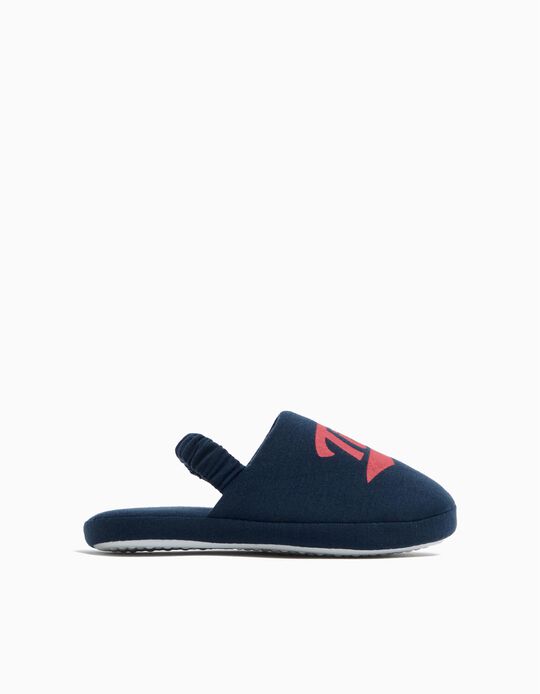 Comprar Online Chinelos Estampado Tira Elástica, Menino, Azul Escuro
