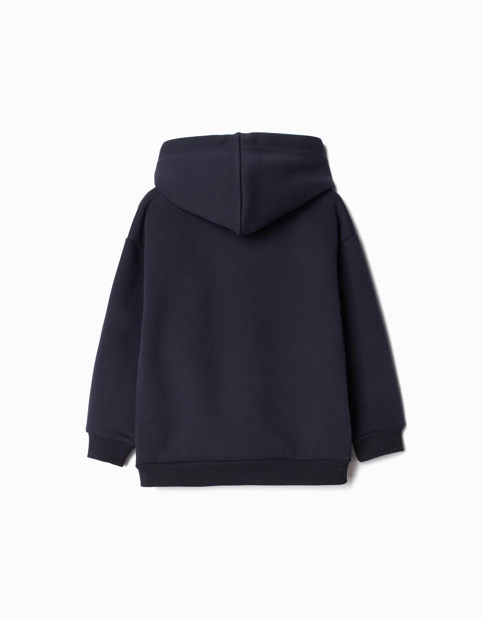 Comprar Online Sweatshirt de Felpa Capuz, Menino, Azul Escuro