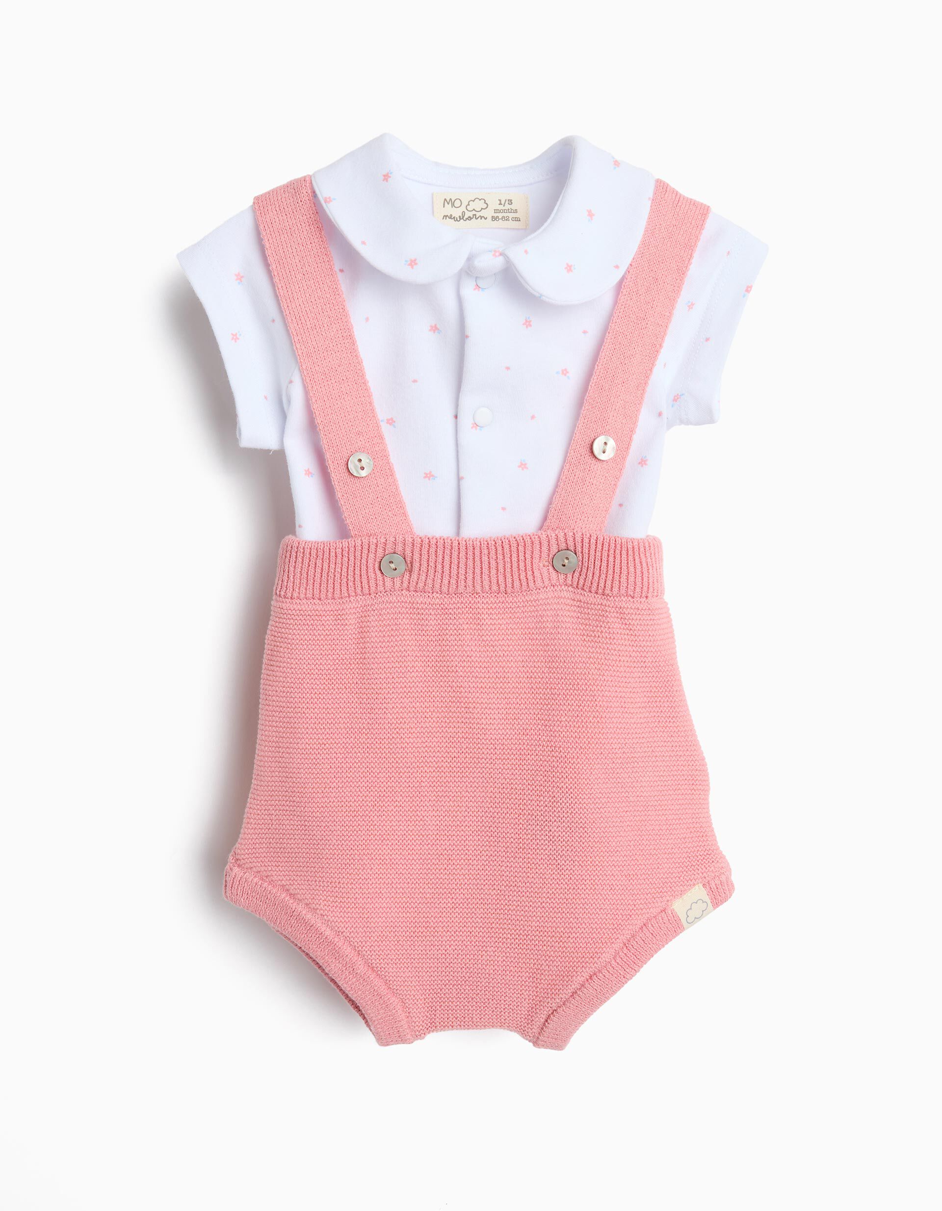 Comprar Online Conjunto Body e Macac&atilde;o, Rec&eacute;m-Nascido, Rosa Claro