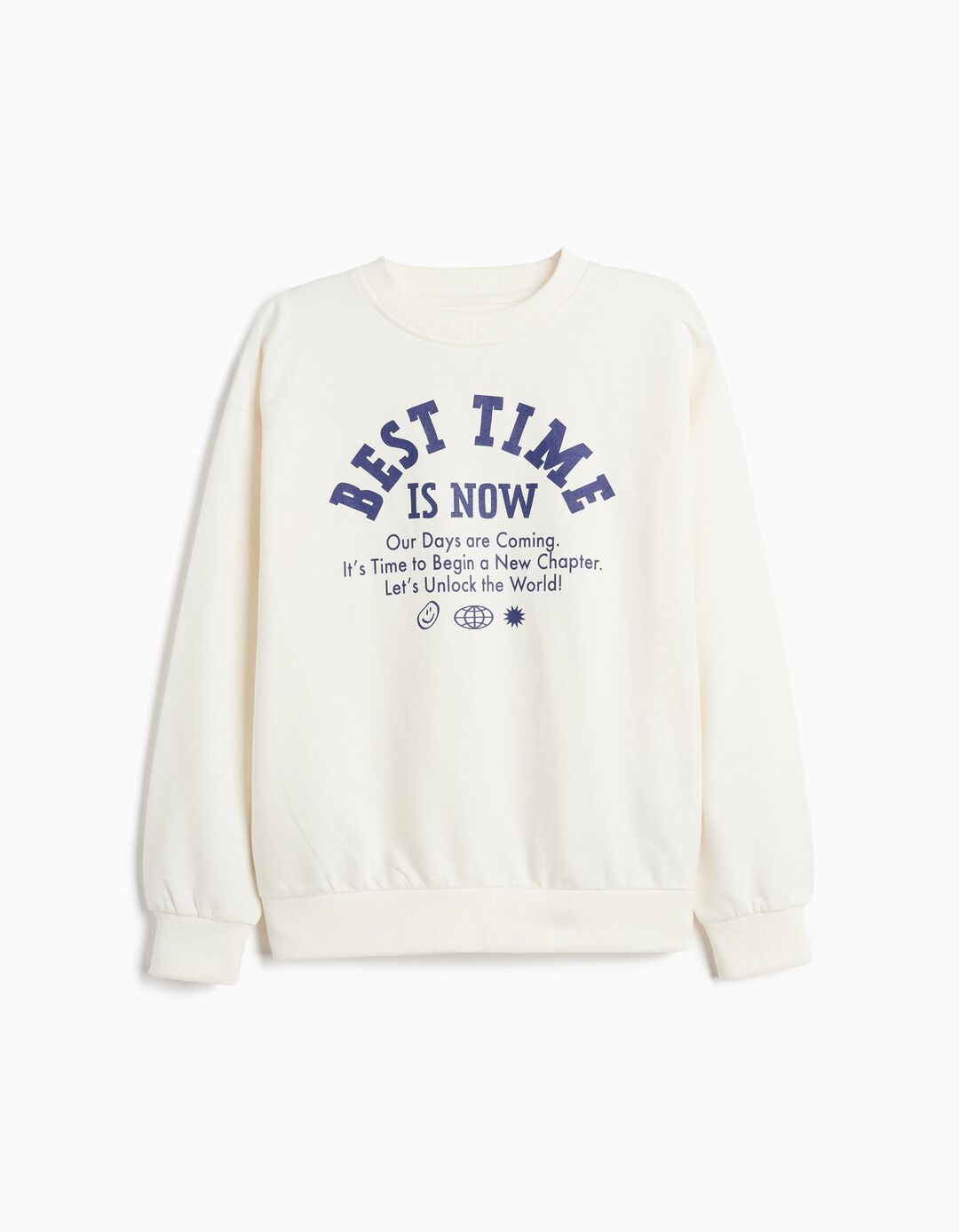 Sweatshirt De Felpa, Menino, Branco