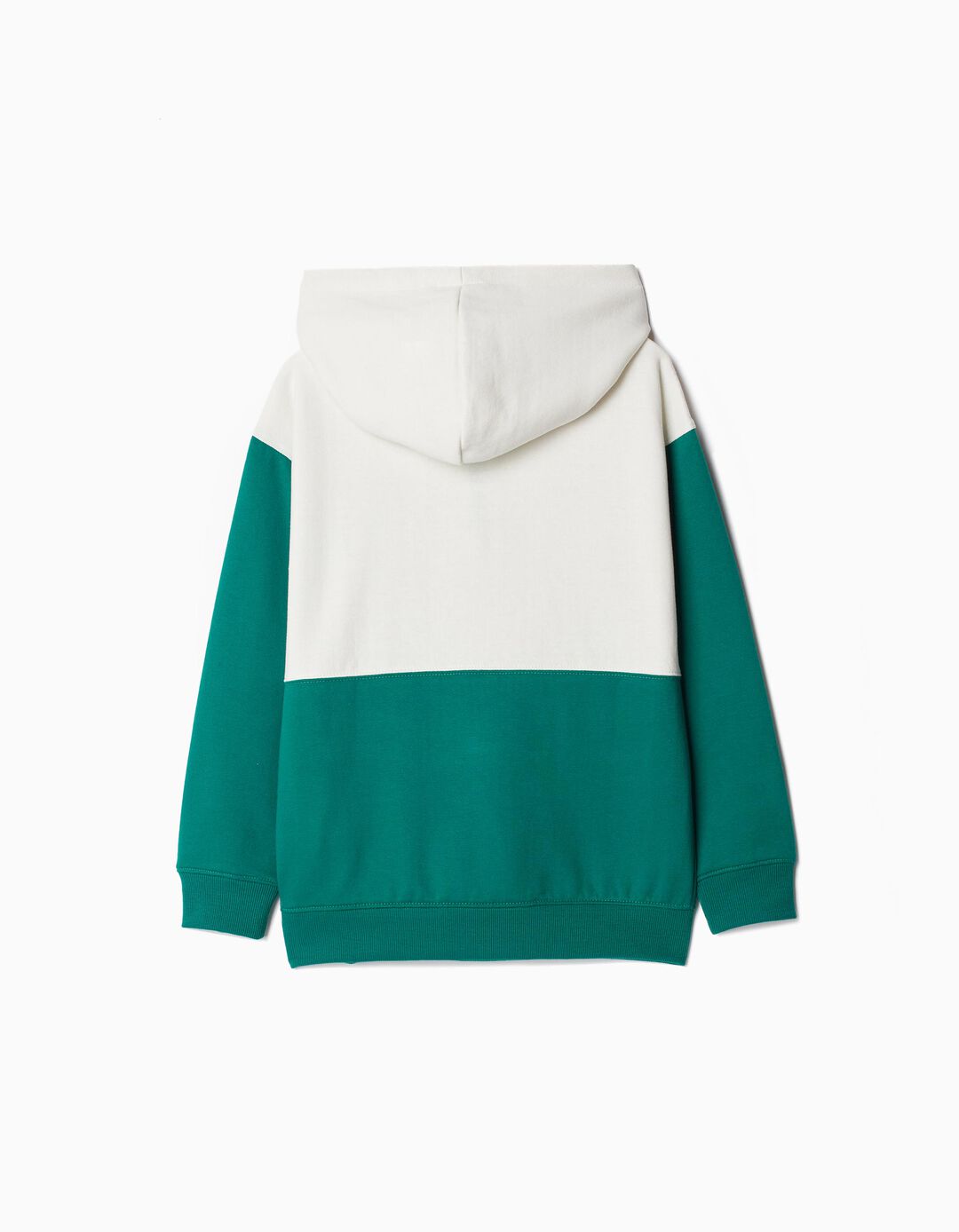 Sweatshirt Capuz Bolso, Menino, Verde
