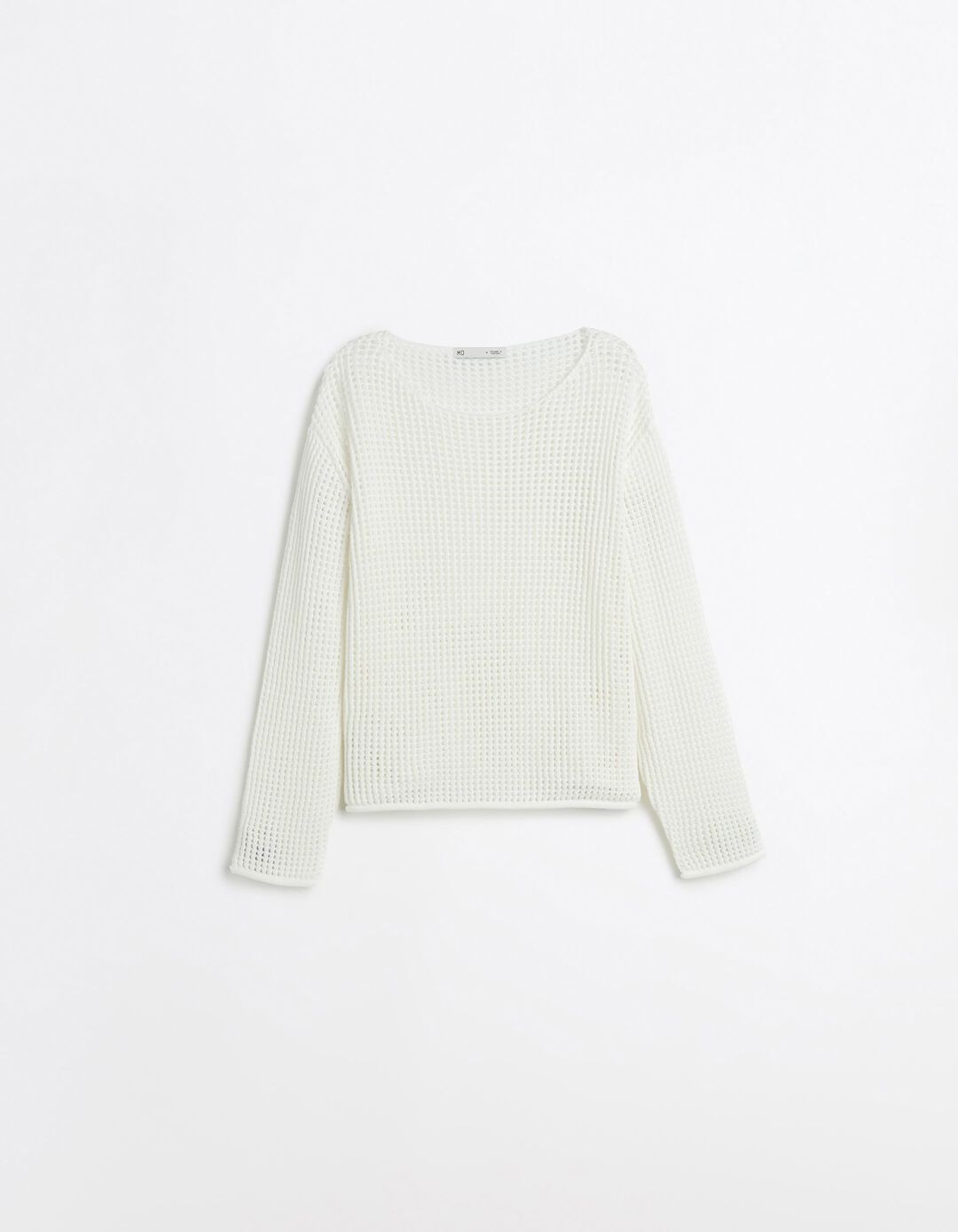 Camisola de Malha Crochet, Mulher, Branco