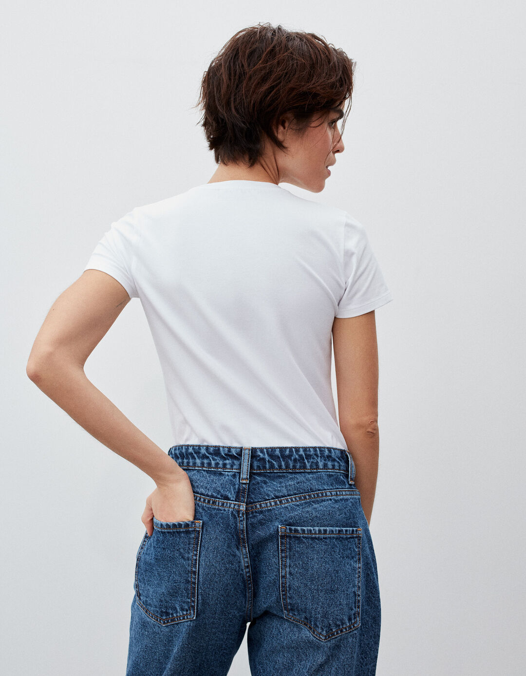T-Shirt Básica, Mulher, Branco