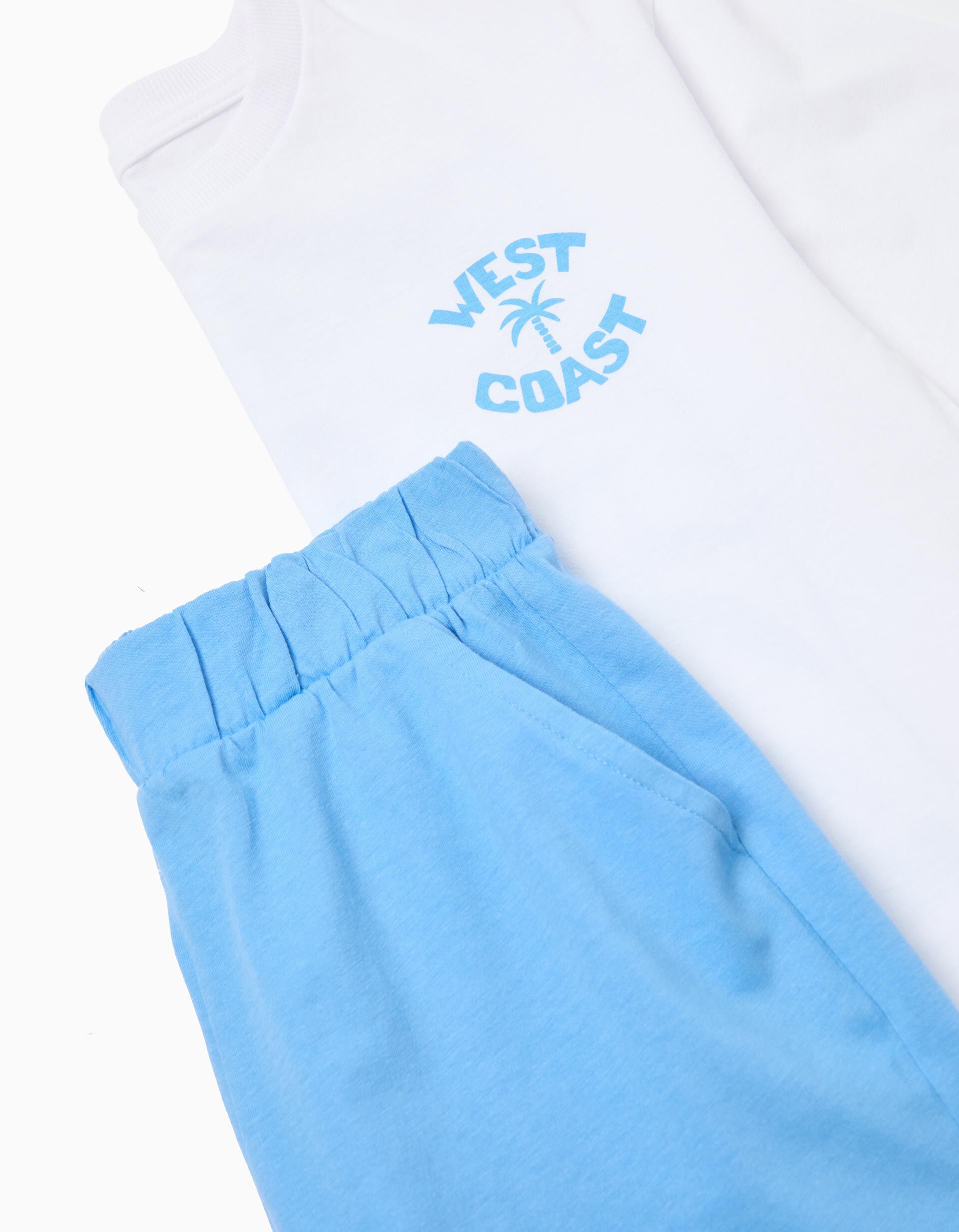 Comprar Online Conjunto T-shirt e Cal&ccedil;&otilde;es, Menino, Azul Claro