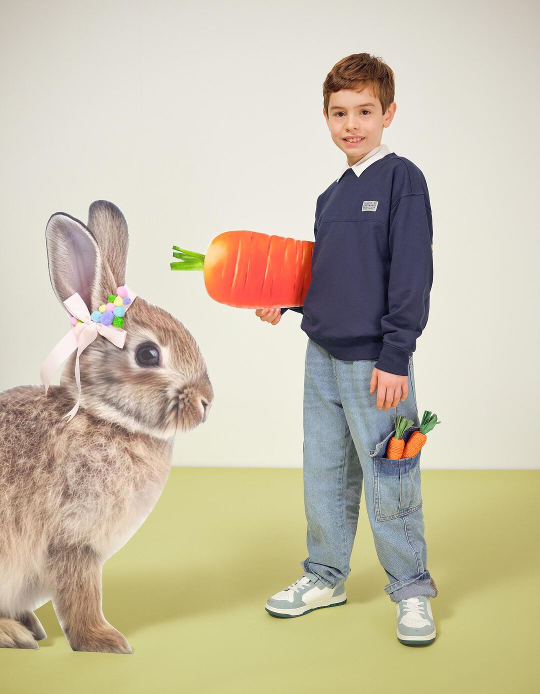 Cal&ccedil;as de Ganga Cargo, Menino, Azul Claro