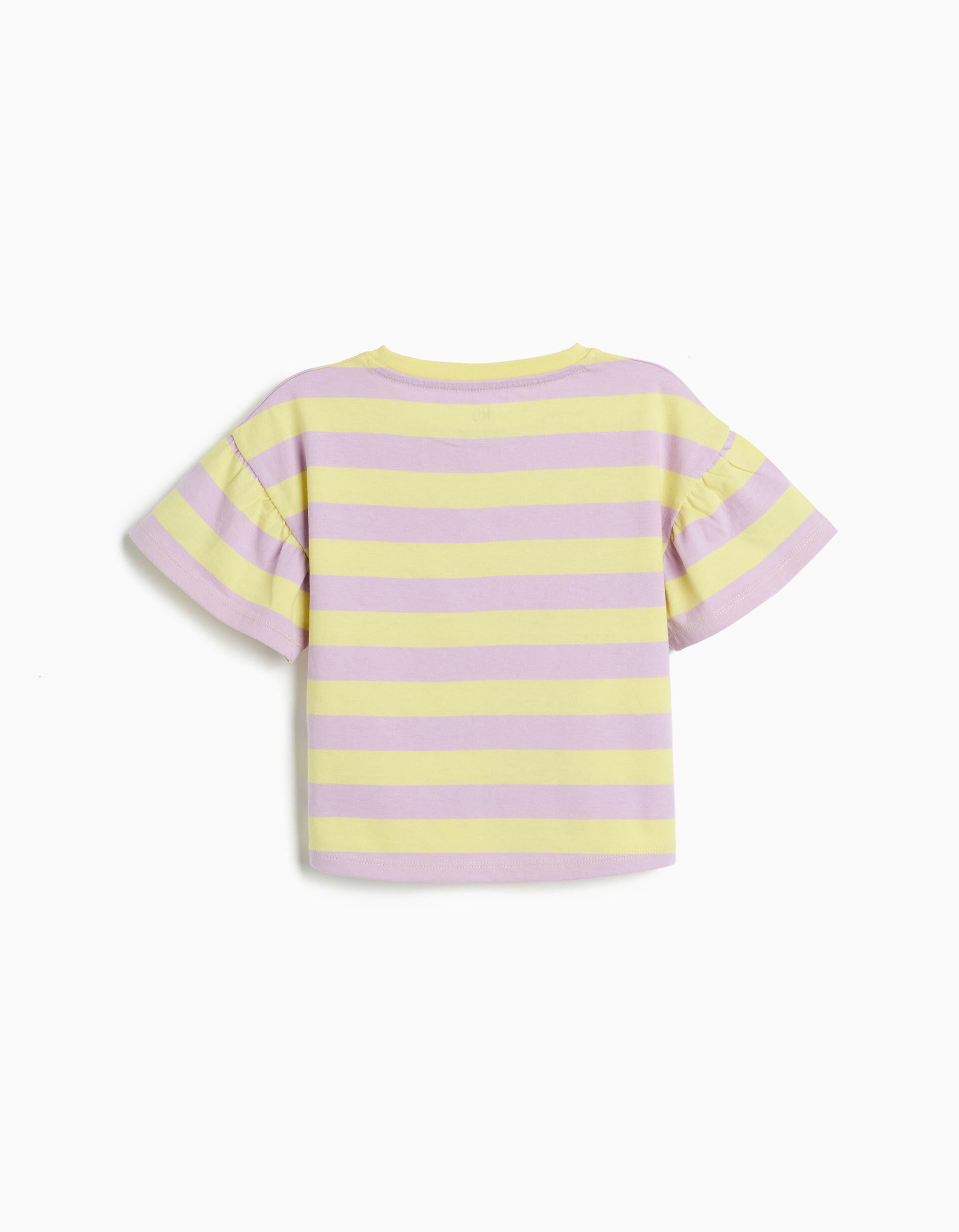 Comprar Online T-shirt Riscas, Menina, Amarelo Claro