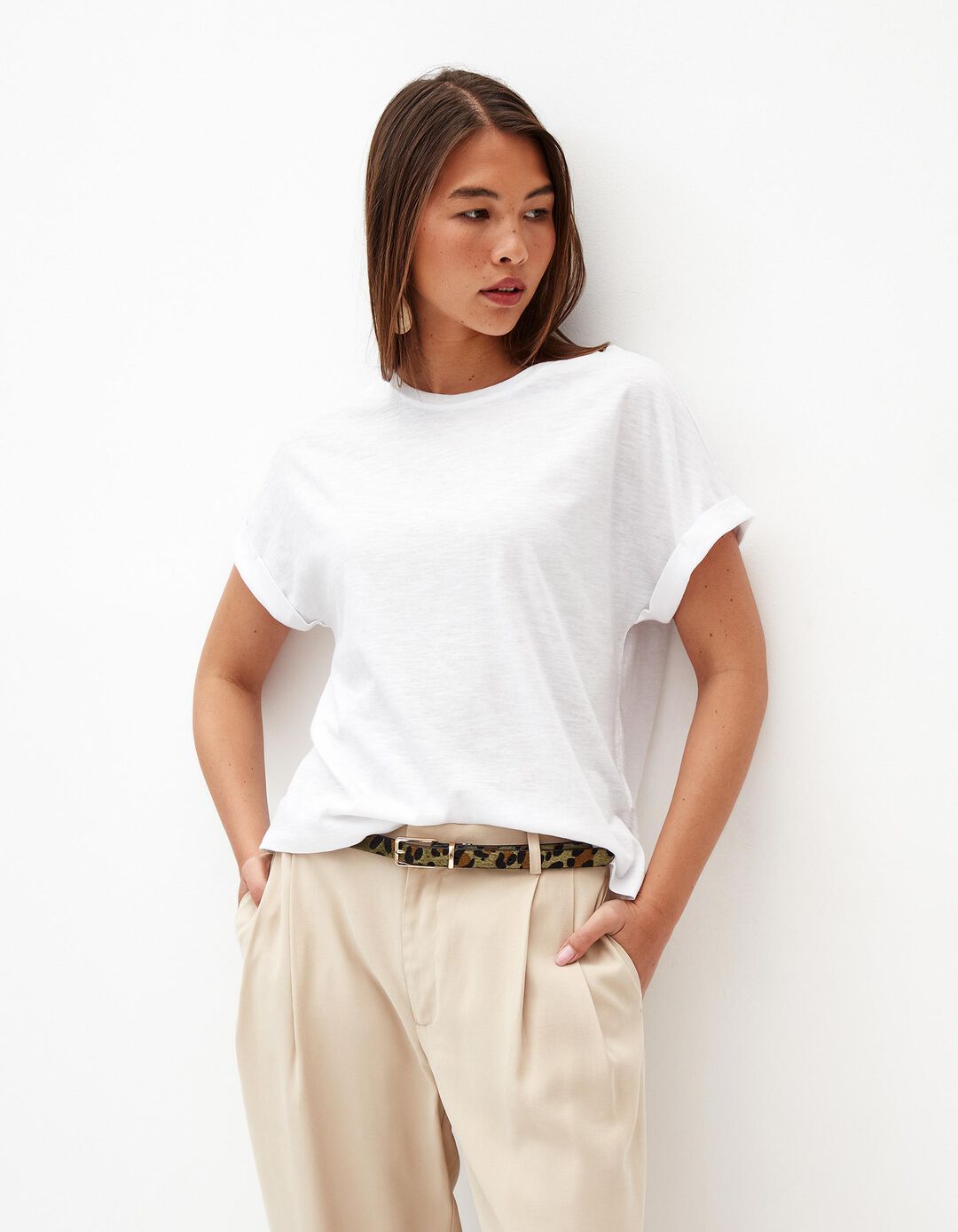 T-shirt, Mulher, Branca