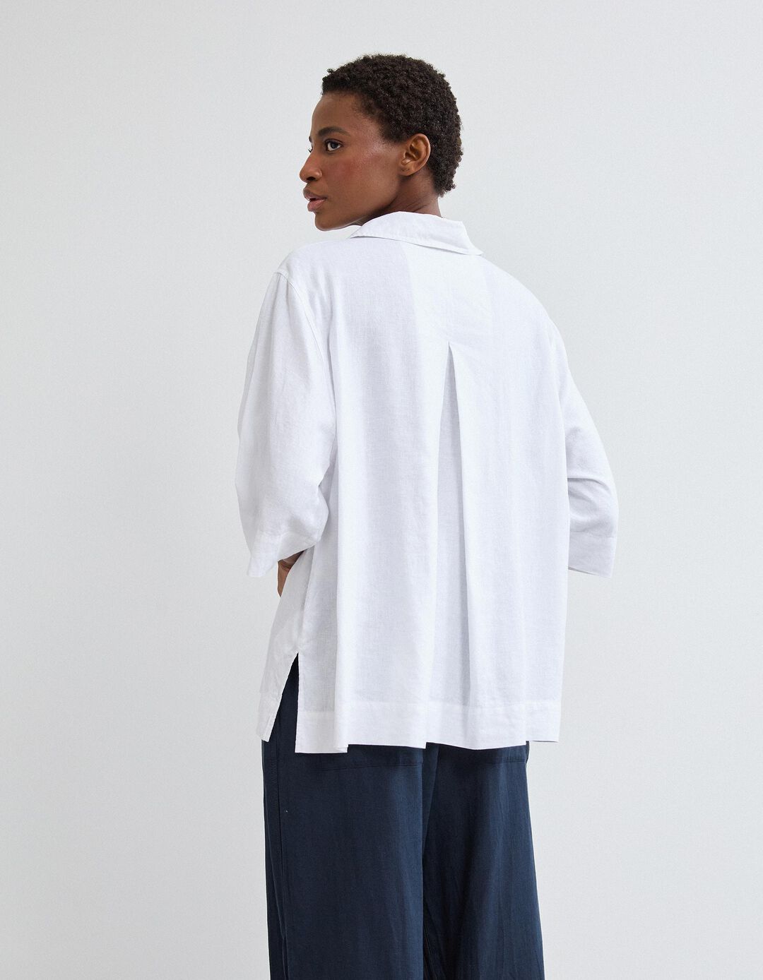 Camisa com Linho, Mulher, Branco