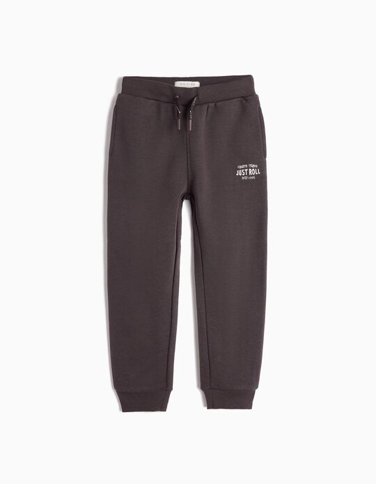 Comprar Online Calças de Felpa, Menino, Cinzento Escuro