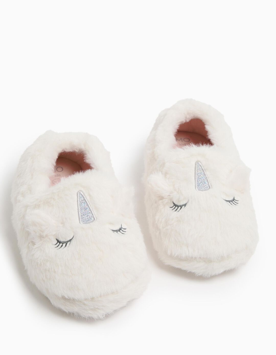 Pantufas Pelo Unicórnio, Menina, Bege Claro