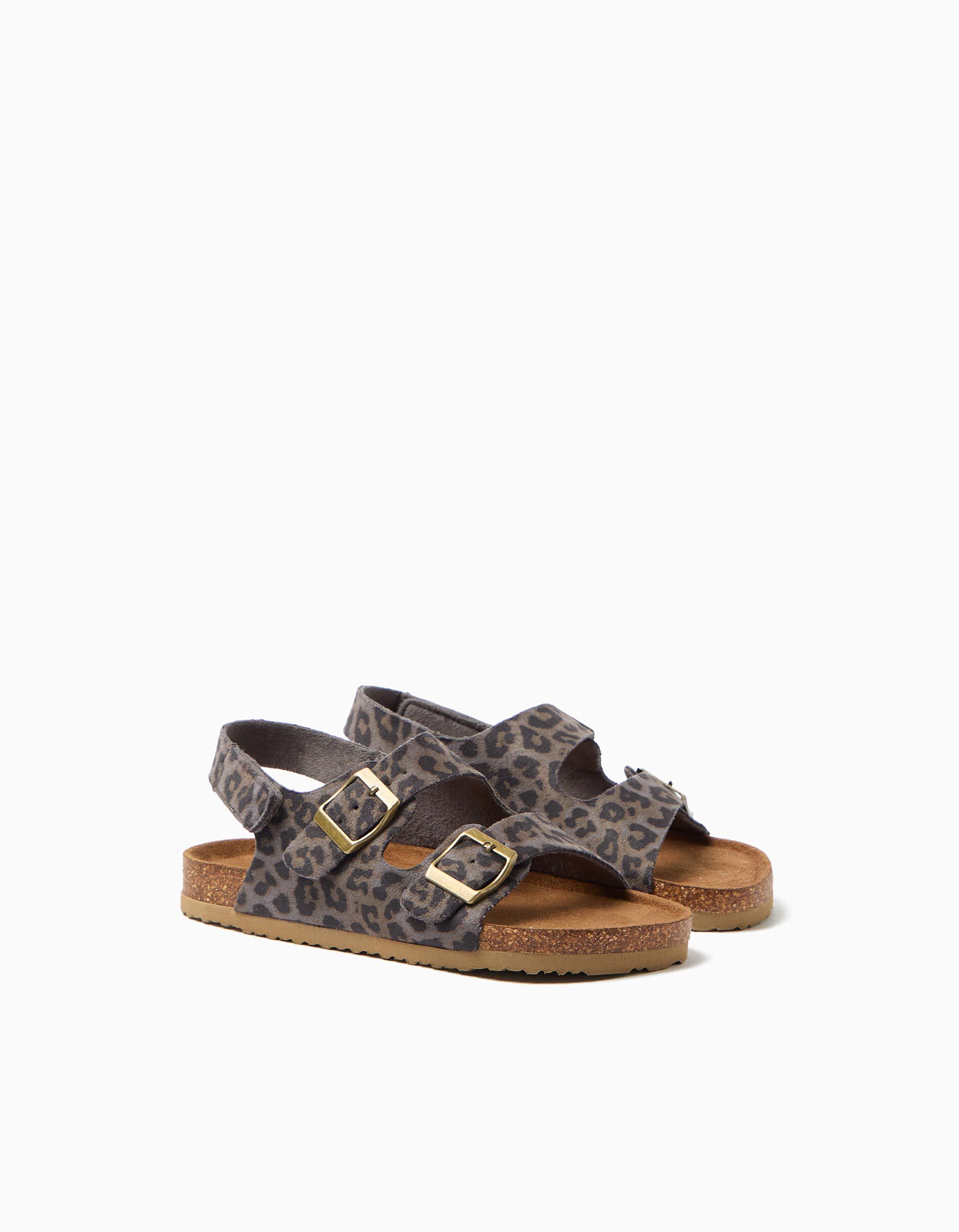 Comprar Online Sand&aacute;lias Animal Print, Menina, Bege