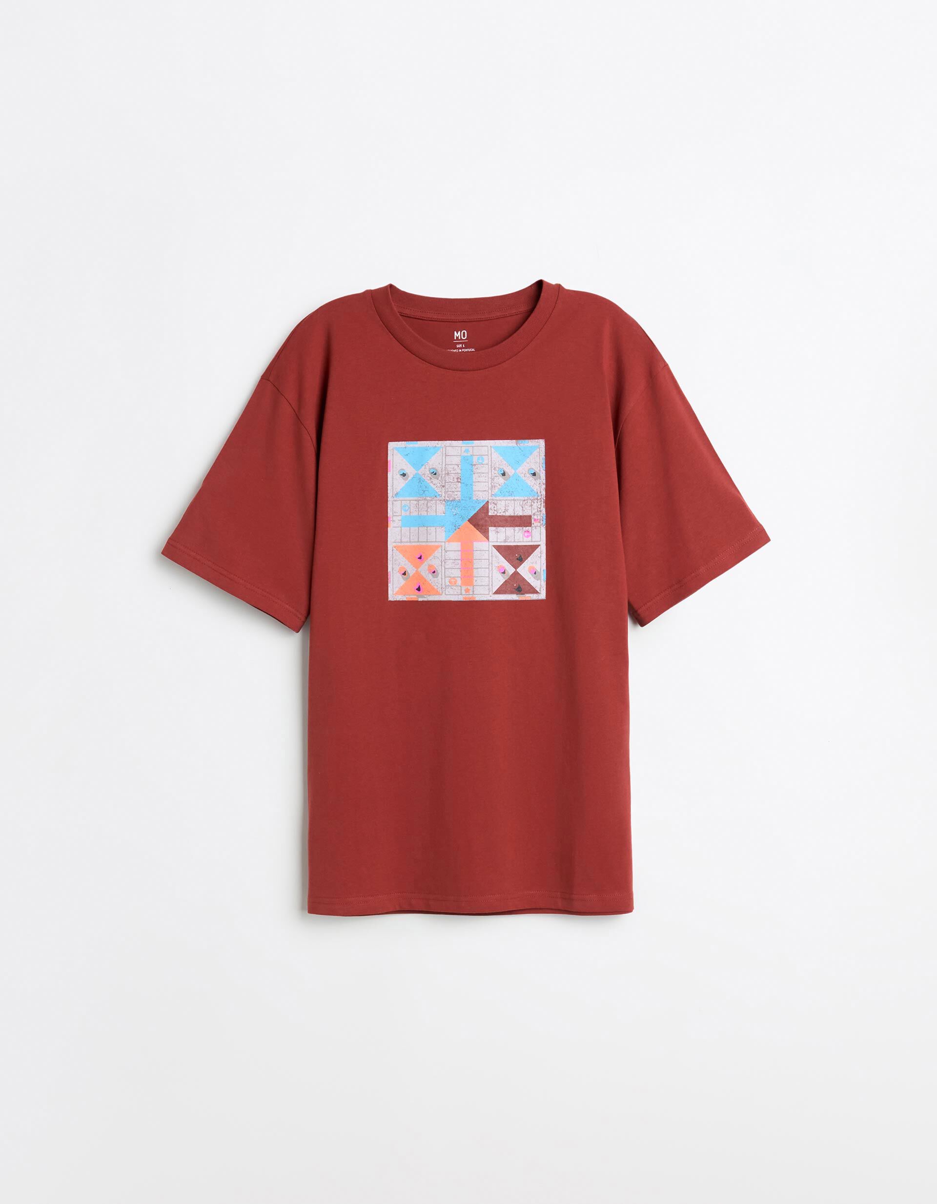 Comprar Online T-shirt Estampada, Homem, Castanho