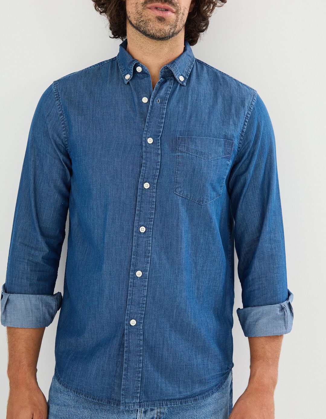 Camisa de Ganga, Homem, Azul