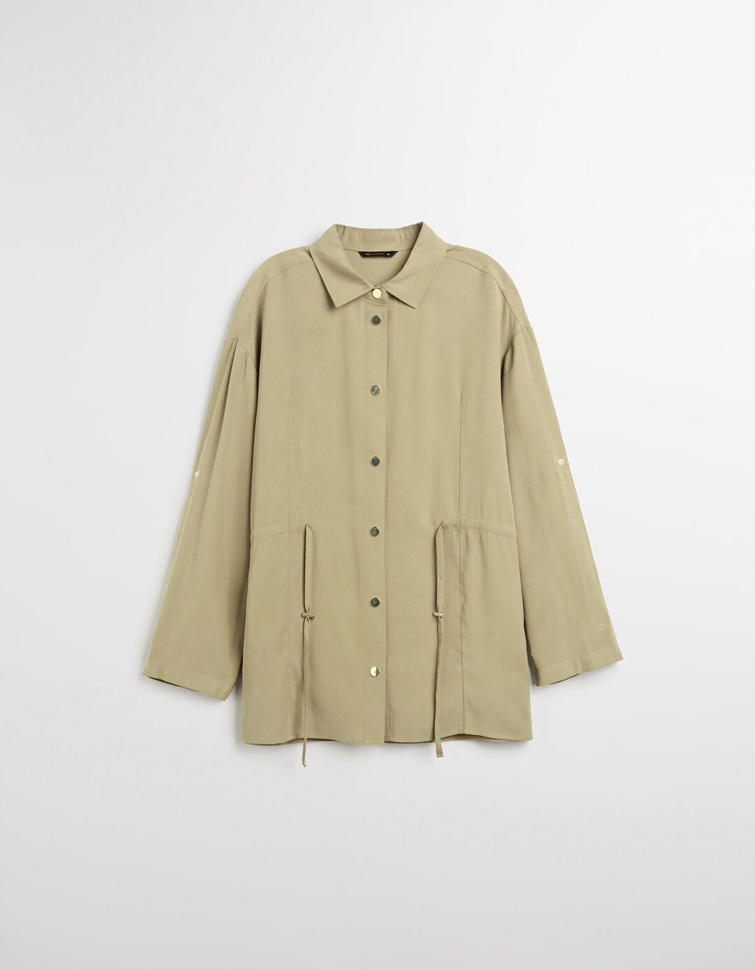 Sobrecamisa em Liocel, Mulher, Caqui