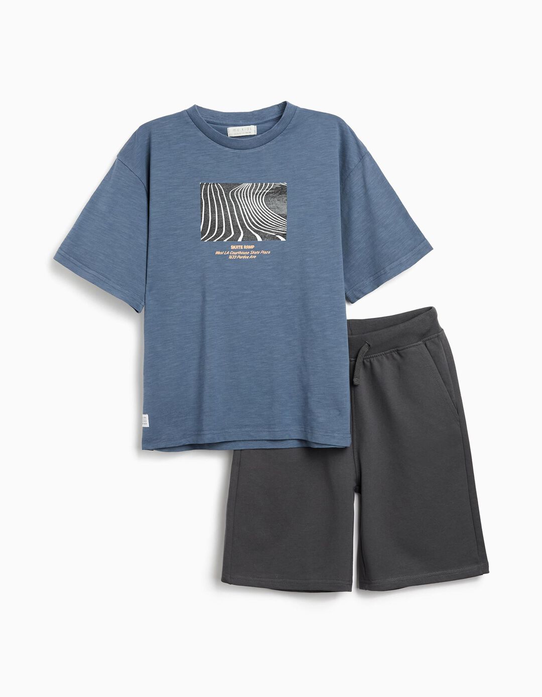 Conjunto T-Shirt e Calções, Menino, Cinzento Escuro 
