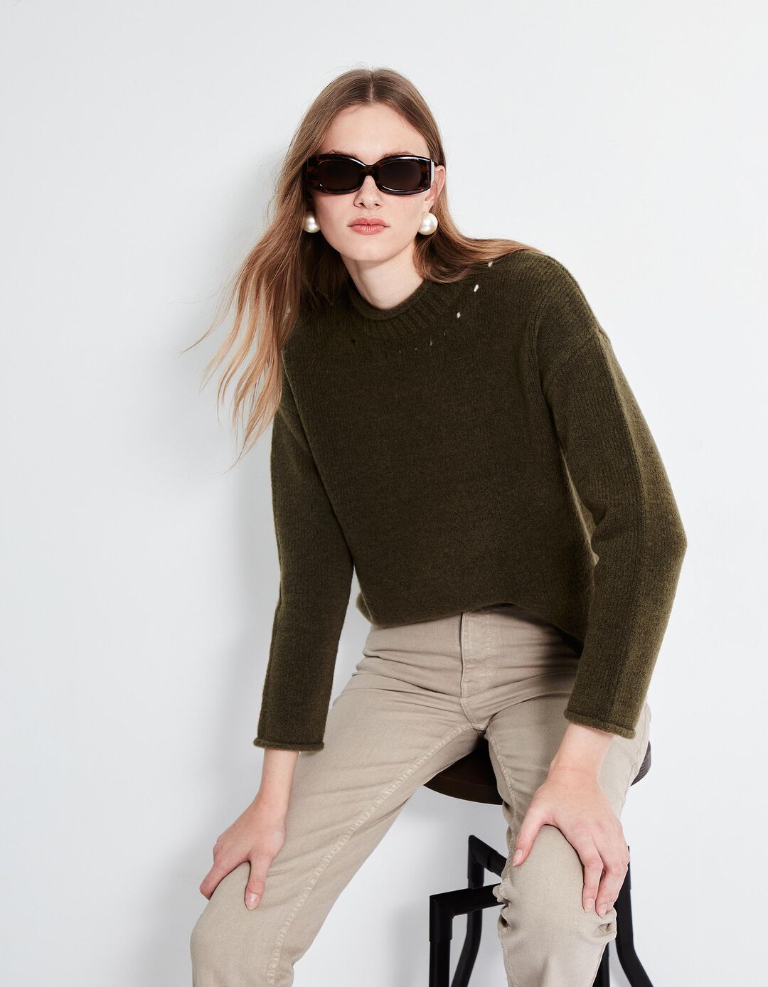Camisola de Malha, Mulher, Verde