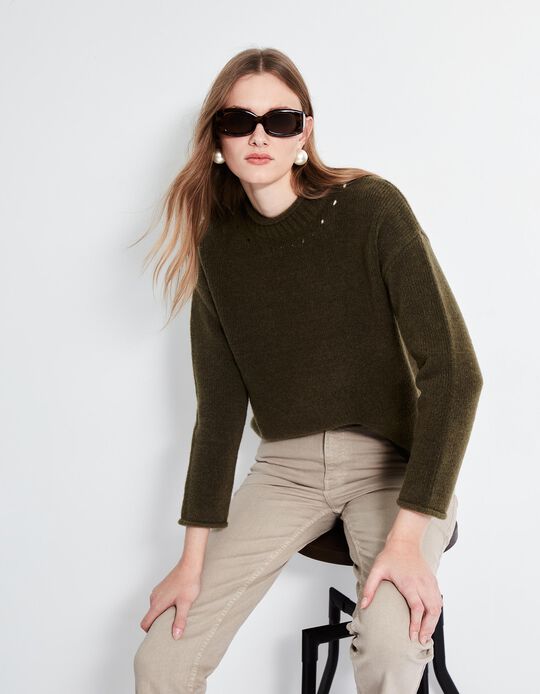 Comprar Online Camisola de Malha, Mulher, Verde