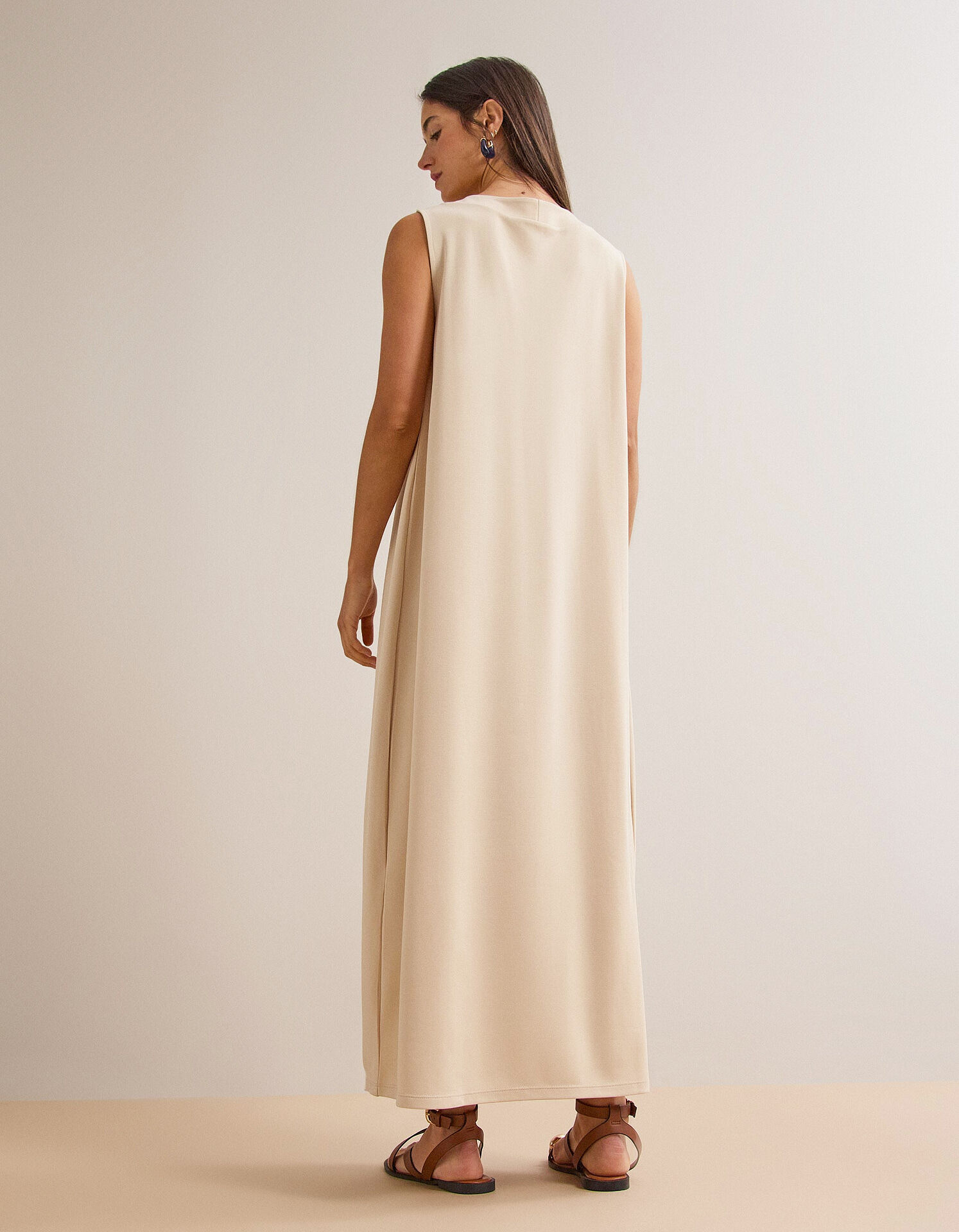 Comprar Online Vestido Comprido, Mulher, Cru