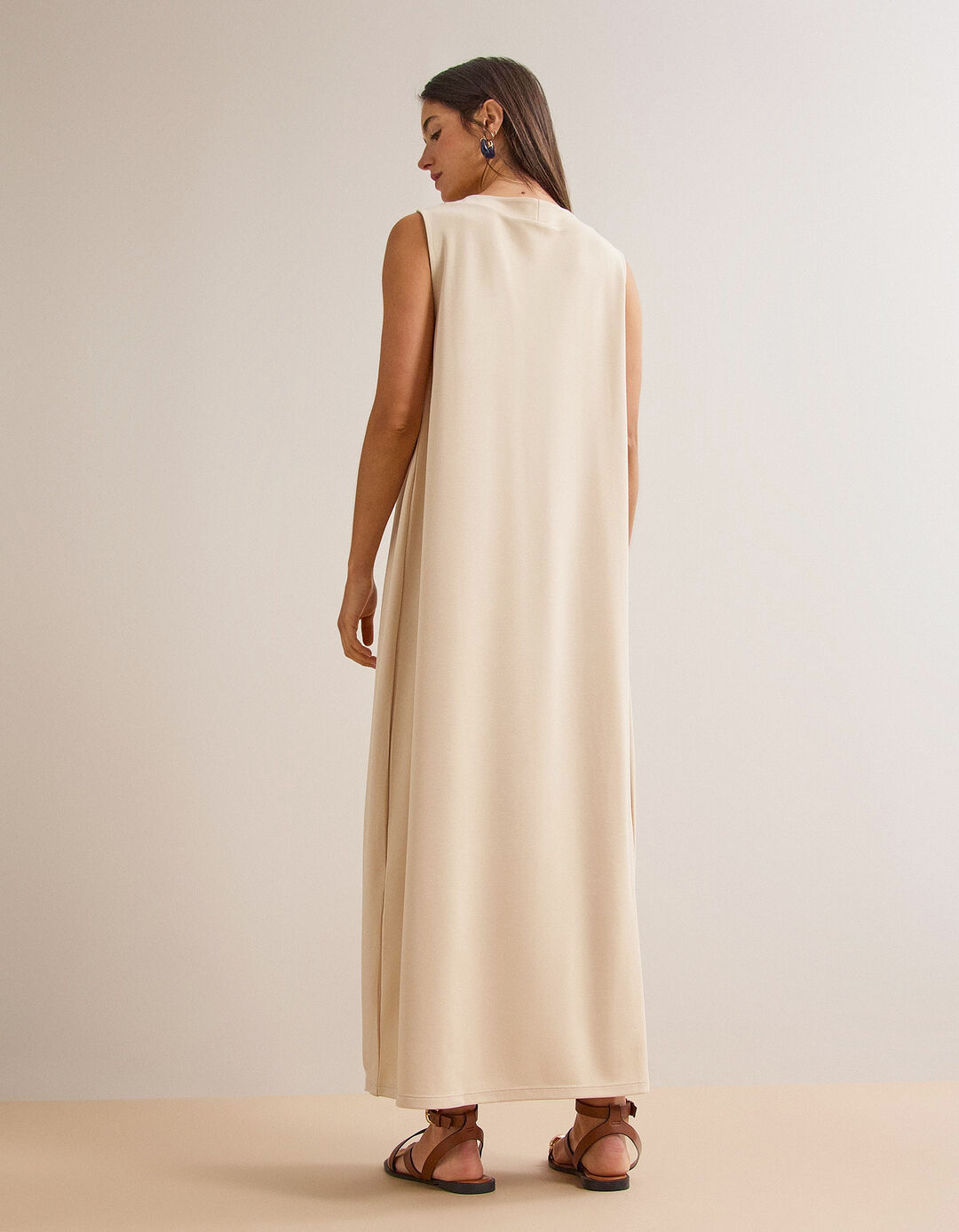 Vestido Comprido, Mulher, Cru