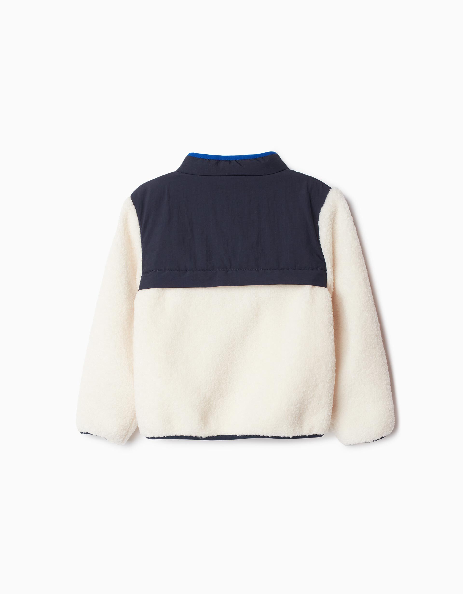 Comprar Online Casaco de Sherpa, Menino, Branco