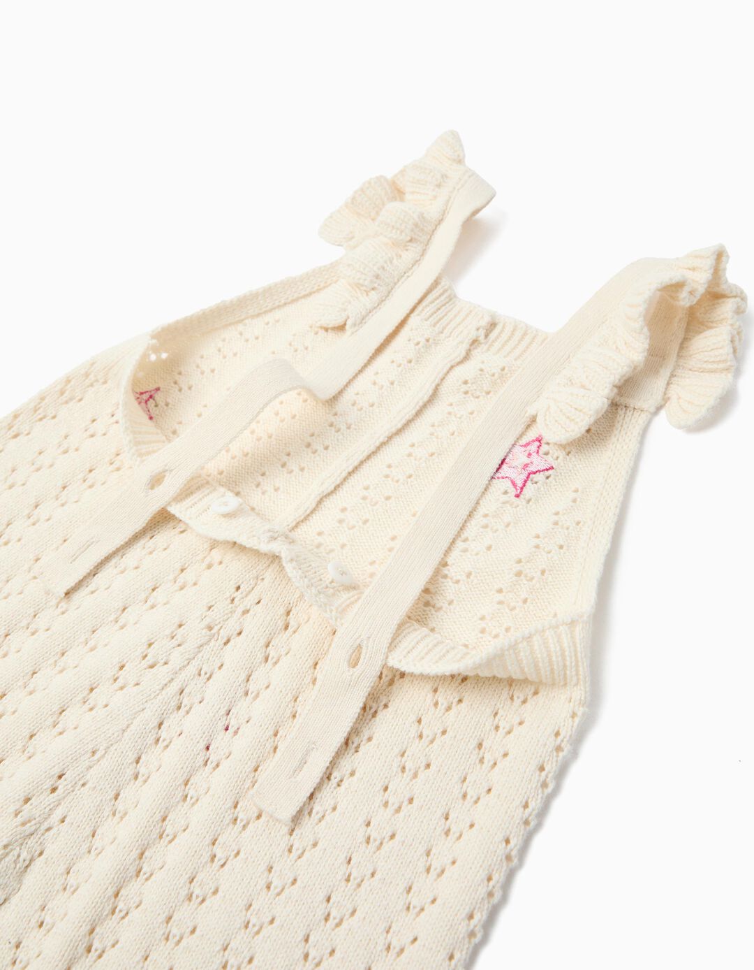 Jardineiras Crochet, Menina, Cru
