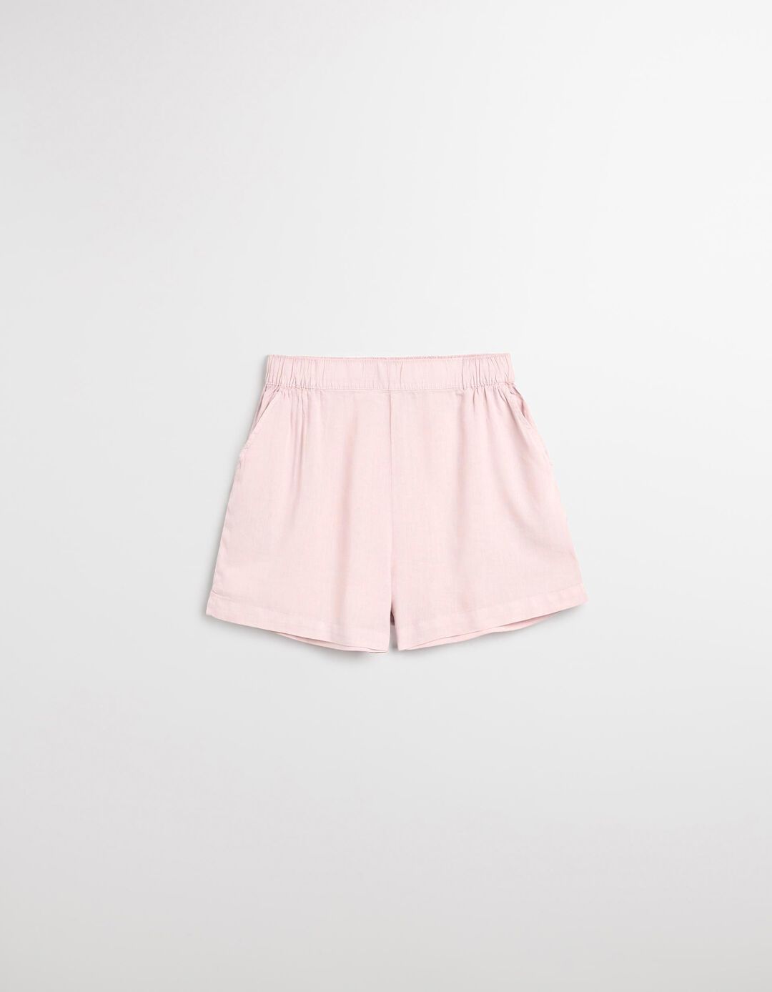Calções com Linho, Mulher, Roxo Claro 