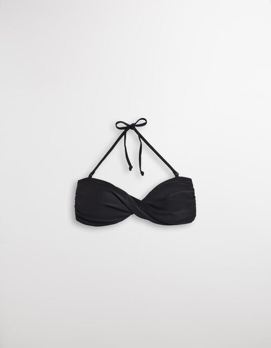 Comprar Online Top de Biquíni Cruzado, Mulher, Preto