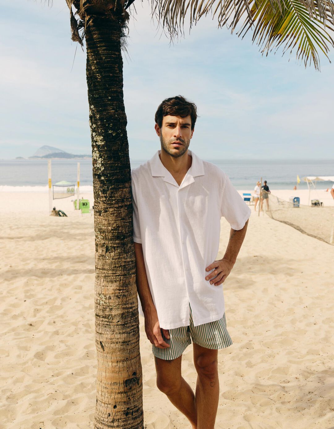 Camisa com Linho, Homem, Branco