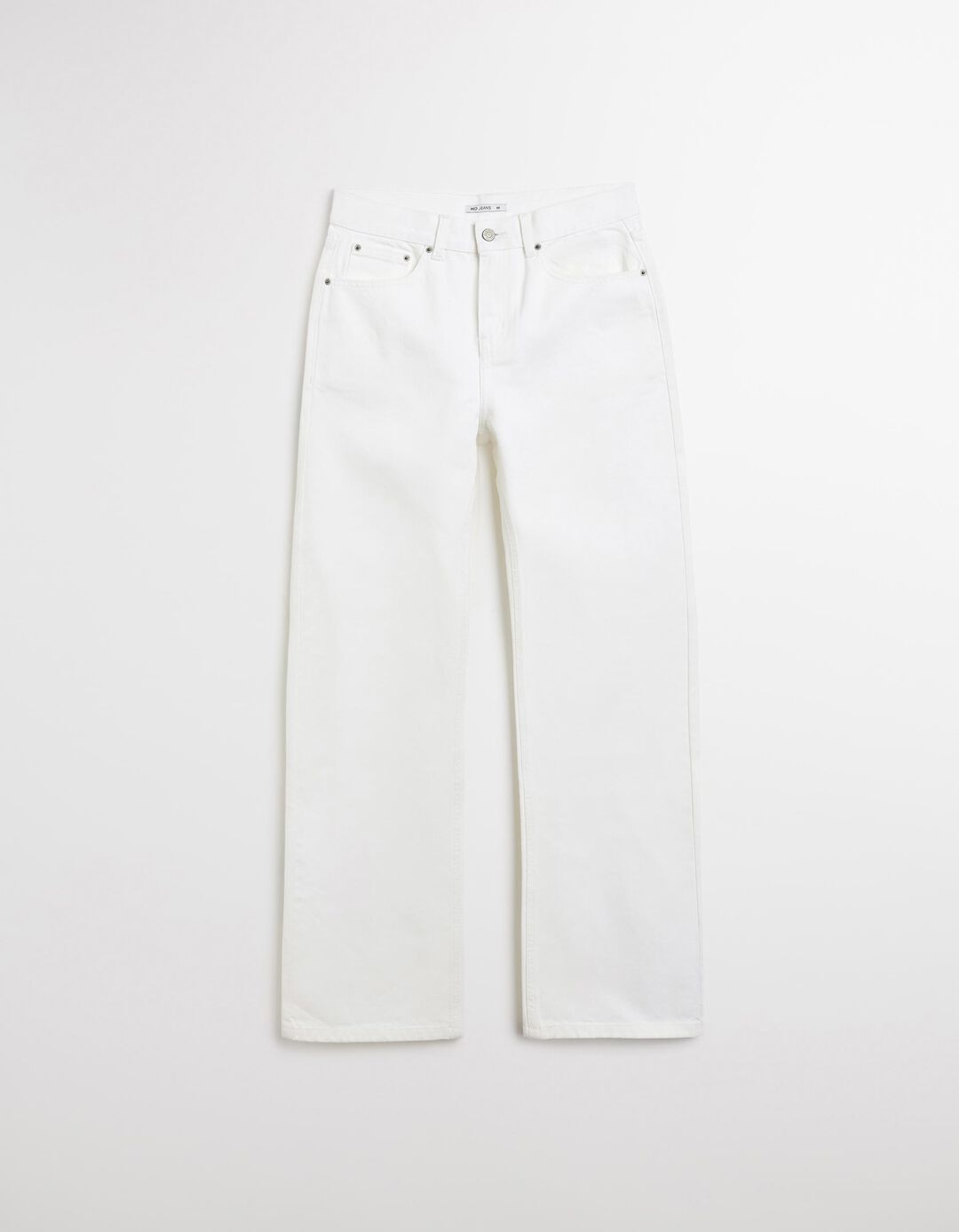 Calças de Ganga Wide Leg, Mulher, Branco