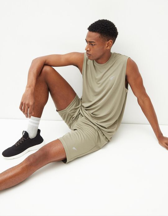 Comprar Online Calções de Desporto, Homem, Bege Escuro