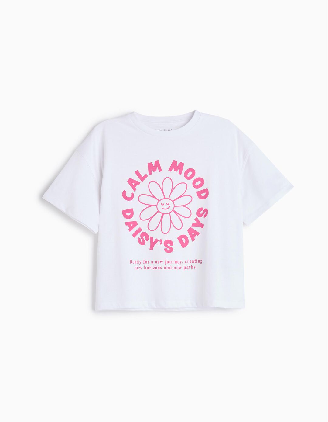 T-shirt Estampado, Menina, Branco