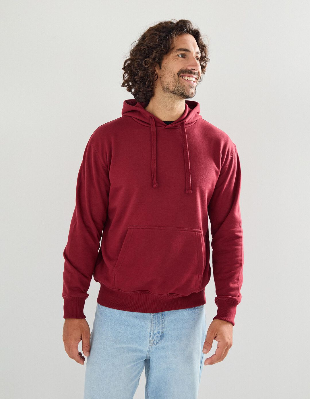 Sweatshirt com Capuz, Homem, Vermelho 