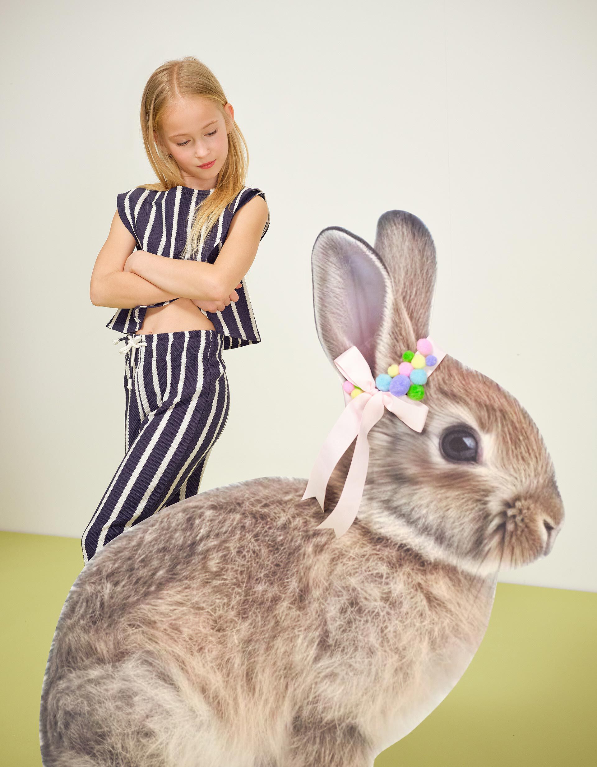 Comprar Online Cal&ccedil;as Riscas, Menina, Azul Escuro