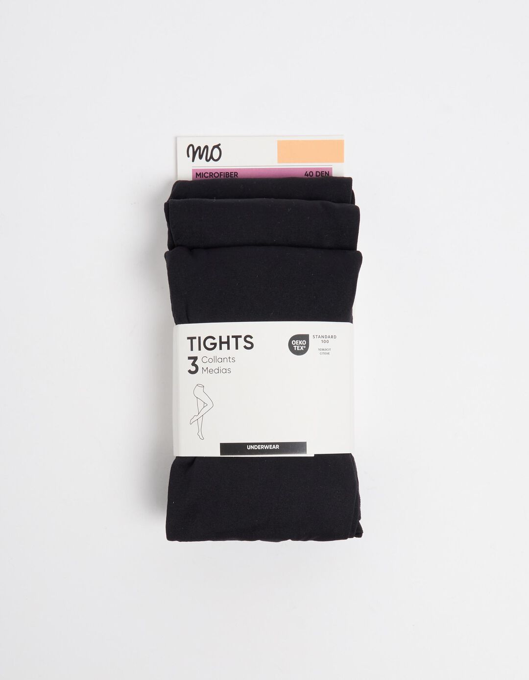 Pack 3 Pares de Collants 40 DEN, Mulher, Preto