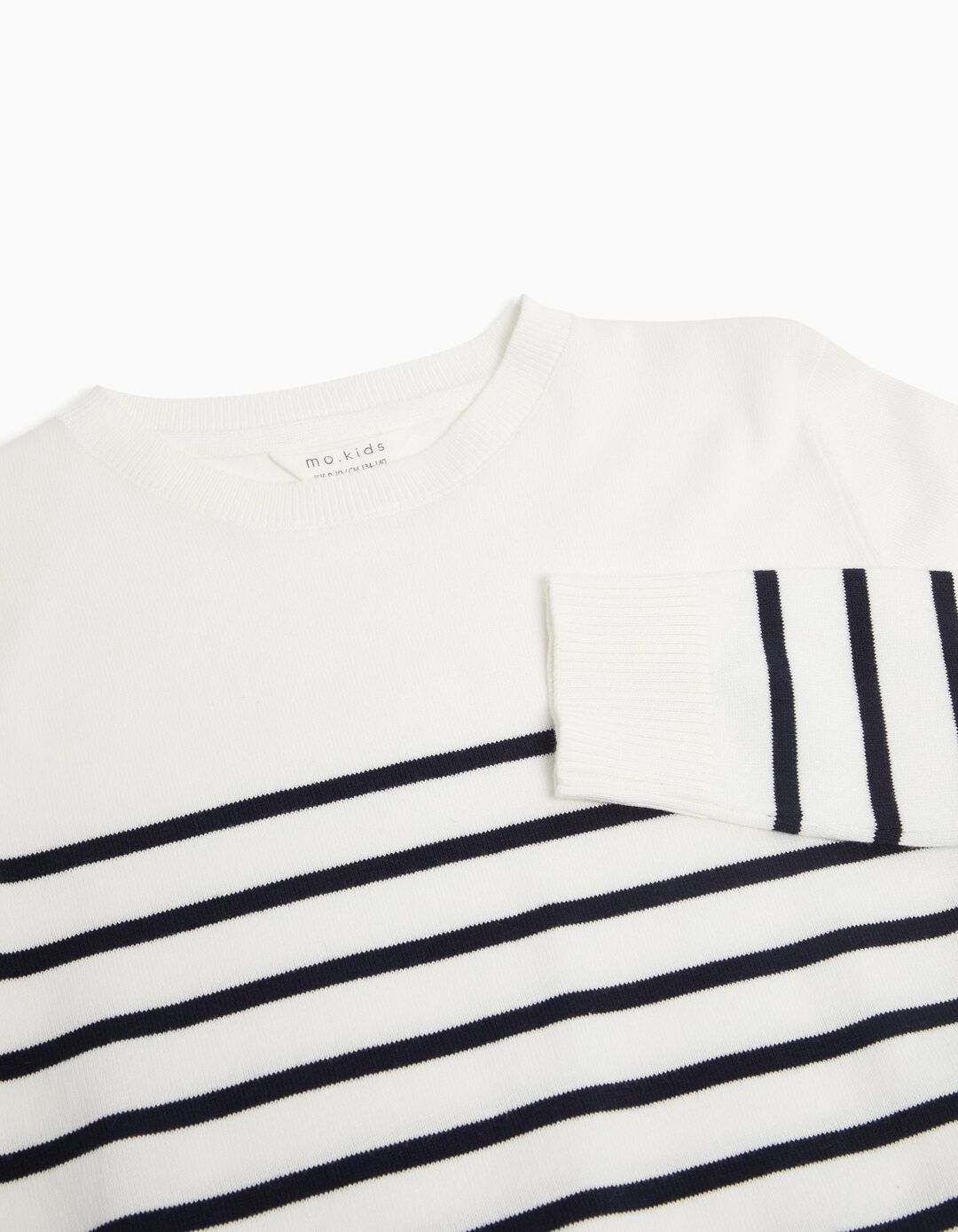 Camisola de Malha Riscas, Menina, Branco