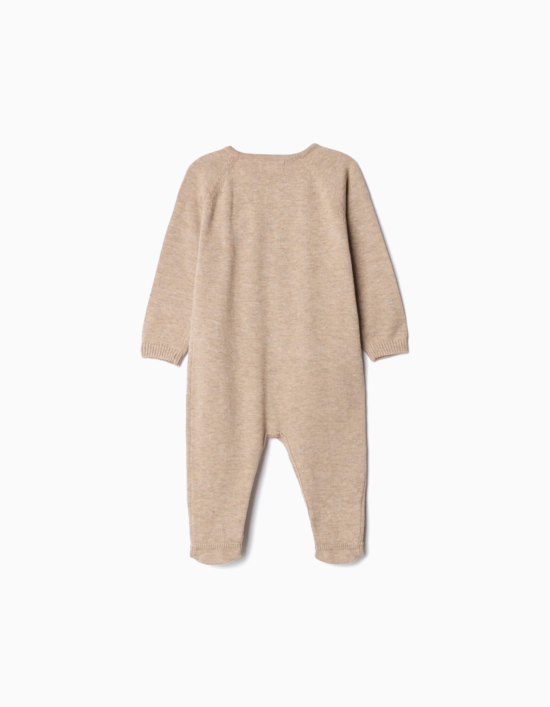 Comprar Online Macac&atilde;o de Malha Manga Comprida, Rec&eacute;m-nascido, Bege