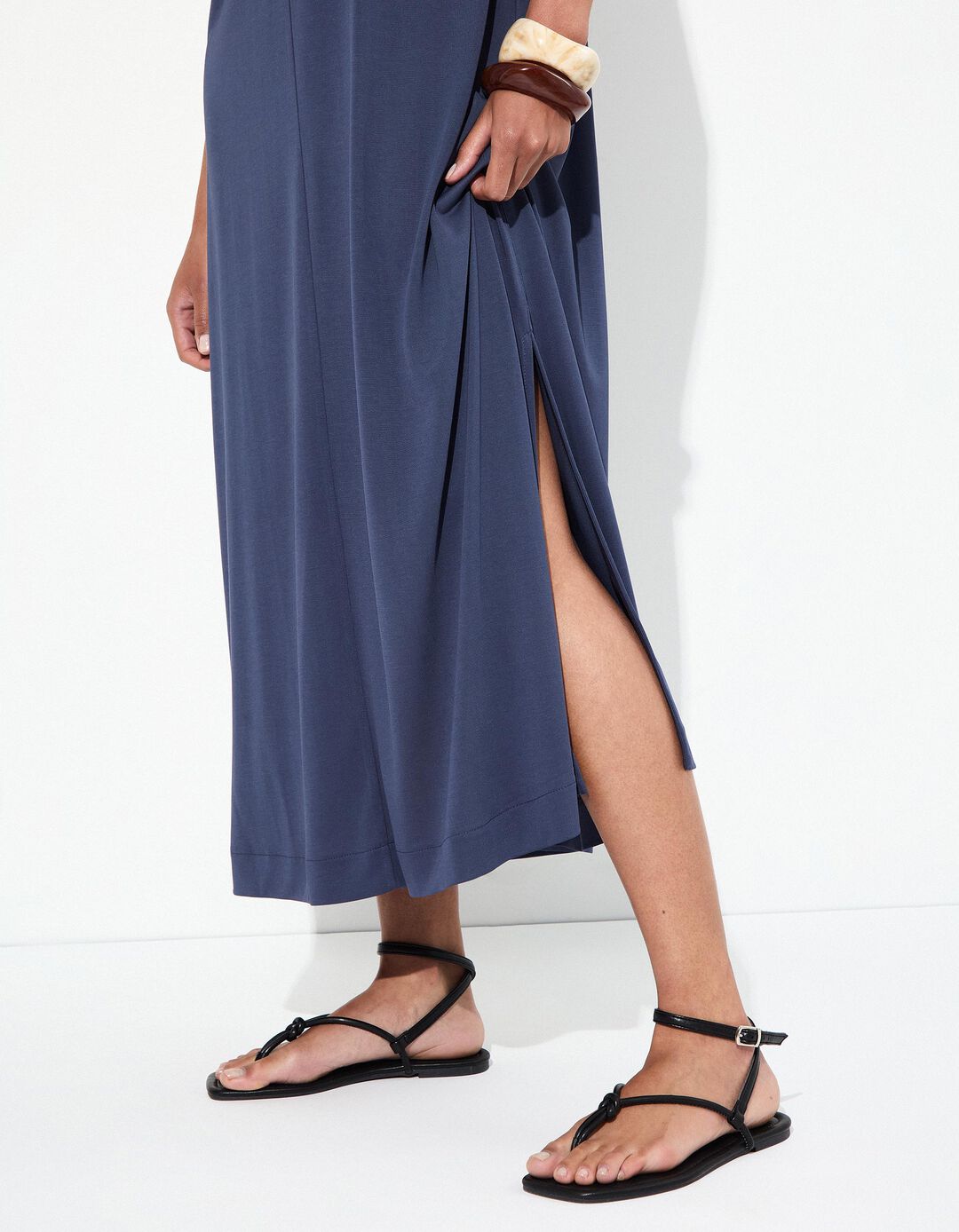 Vestido Midi, Mulher, Azul Escuro 