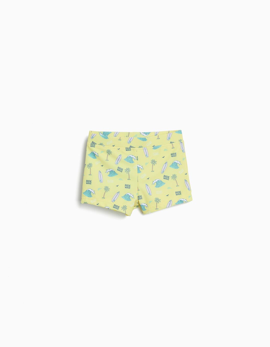 Calções de Banho Riscas, Menino, Amarelo Claro 