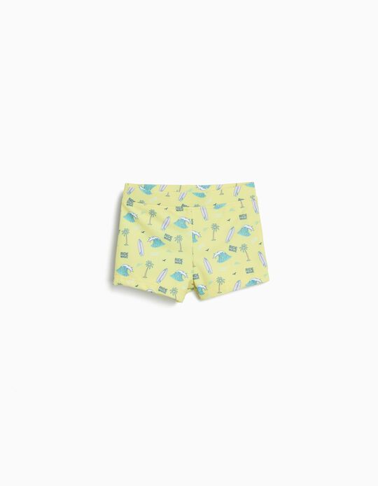 Comprar Online Calções de Banho Riscas, Menino, Amarelo Claro 