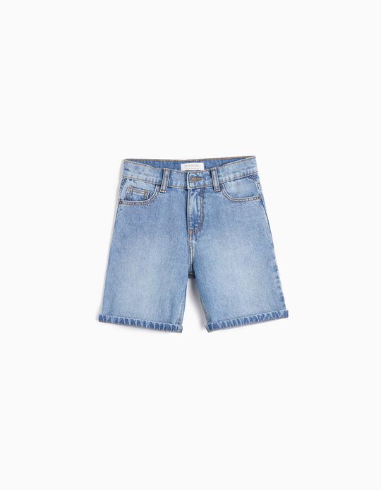 Comprar Online Calções de Ganga, Menino, Azul Claro