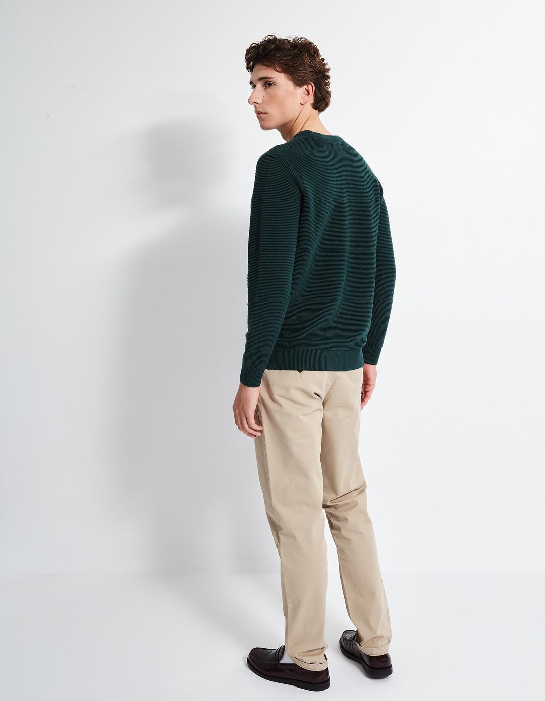 Calças Chino Slim, Homem, Bege