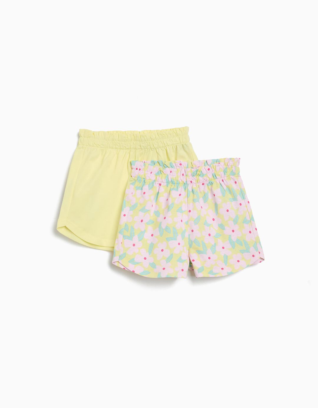 Pack 2 Calções, Menina, Amarelo