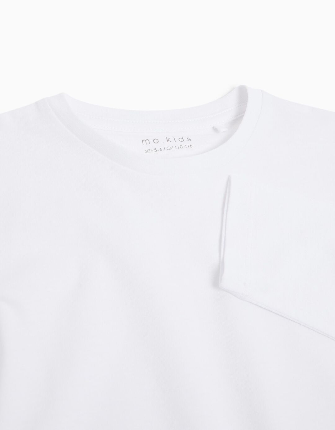 T-shirt de Manga Comprida, Menino, Branco