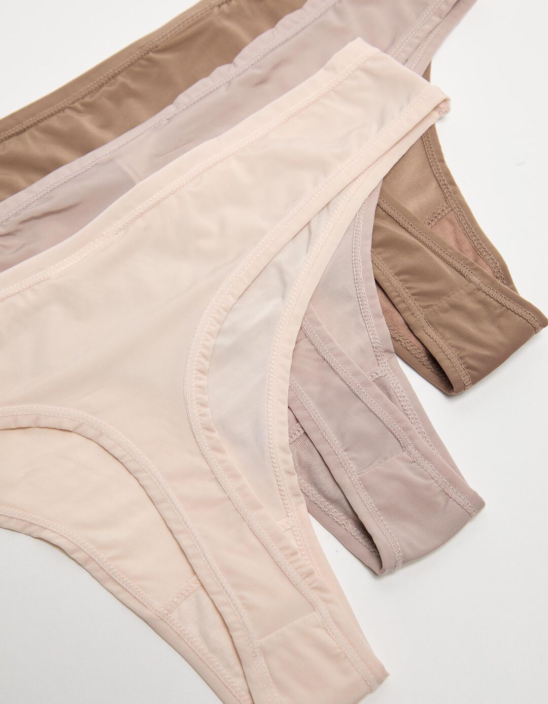 Pack 3 Cuecas Tanga de Microfibra, Mulher, Multicor 