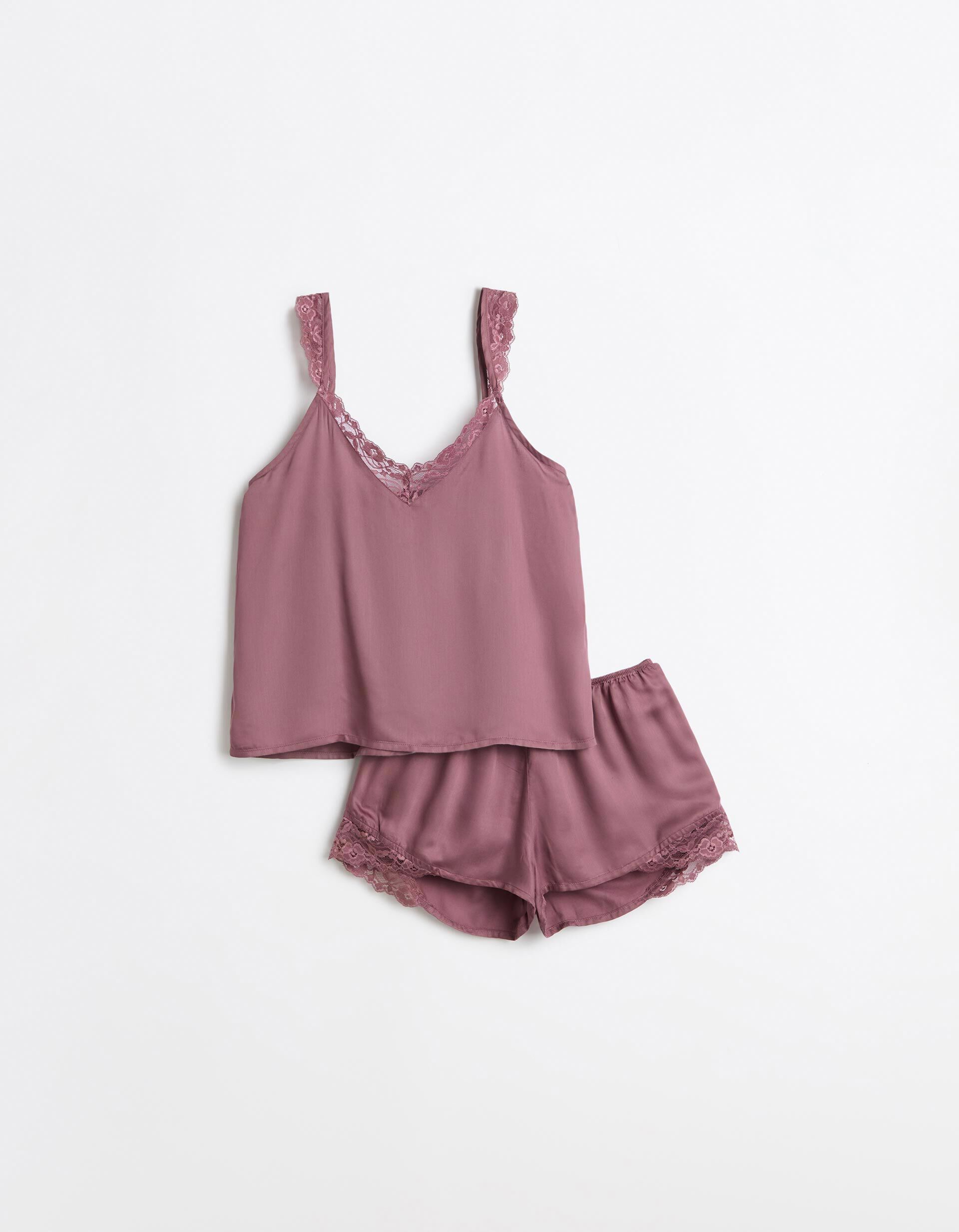 Comprar Online Pijama em Cetim, Mulher, Rosa