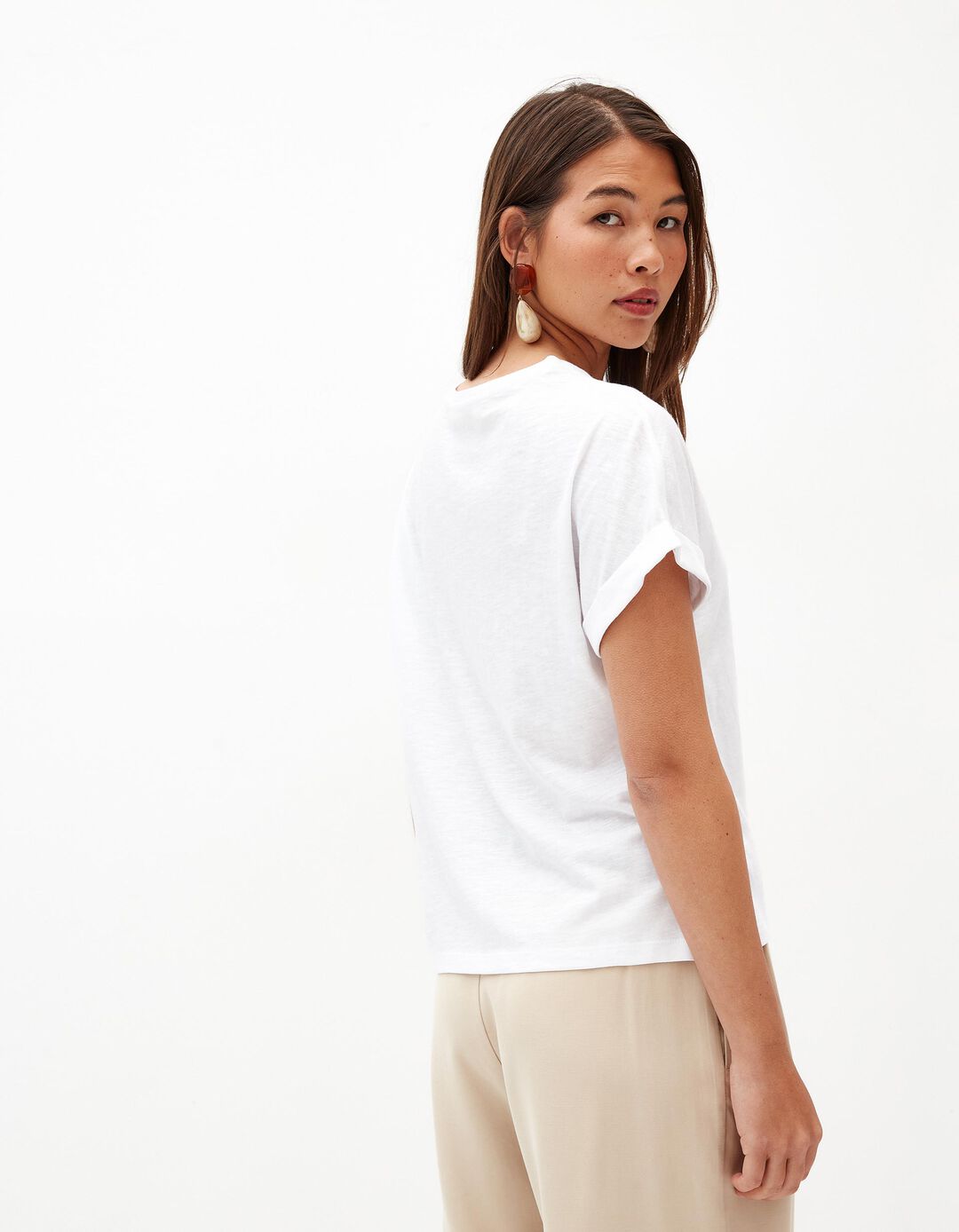 T-shirt, Mulher, Branca